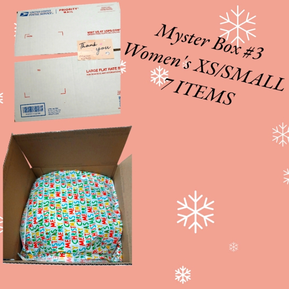 Mystery Box #3. Women's XS/SMALL Box. 7 items in box